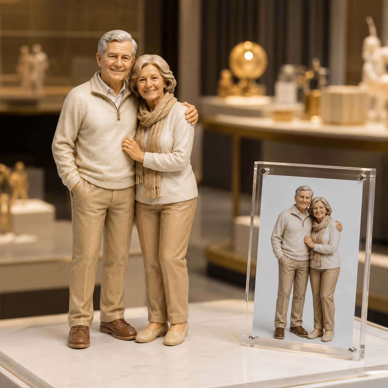Custom Couple 3D Figurine from Photo | Personalized Couple Gift