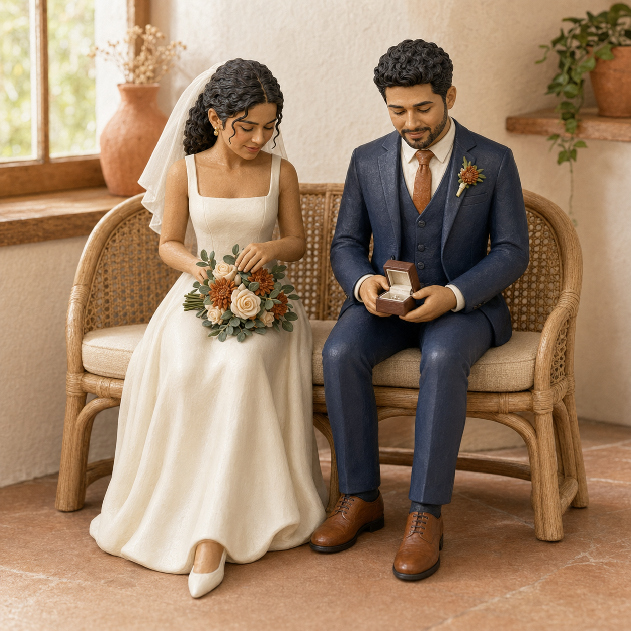 Custom Wedding 3D Figurine from Photo | Personalized Wedding Gift