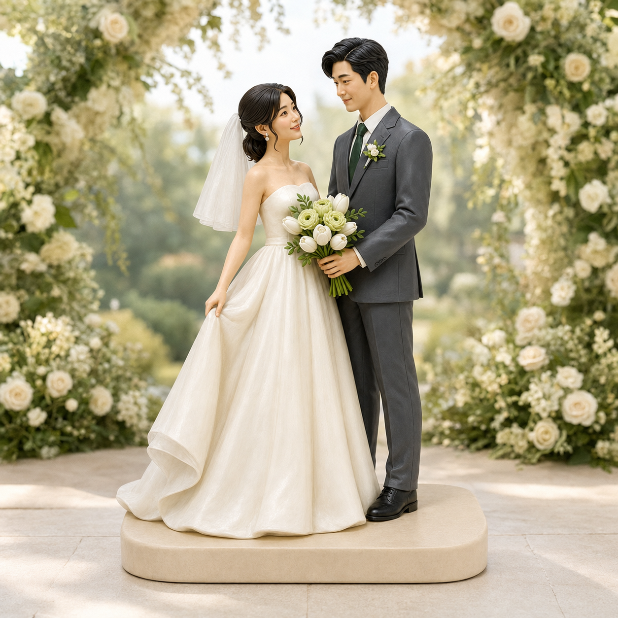 Custom Wedding 3D Figurine from Photo | Personalized Wedding Gift