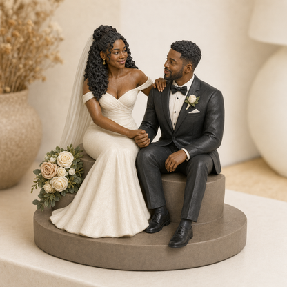 Custom Wedding 3D Figurine from Photo | Personalized Wedding Gift