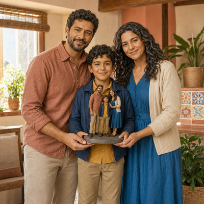 Custom Family 3D Figurine from Photo | Personalized Family Gift