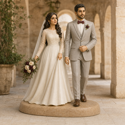 Custom Wedding 3D Figurine from Photo | Personalized Wedding Gift