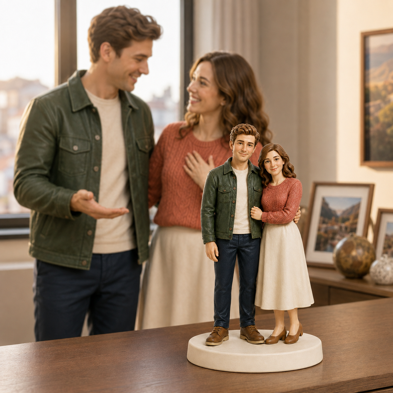 Custom Anniversary 3D Figurine from Photo | Personalized Anniversary Gift