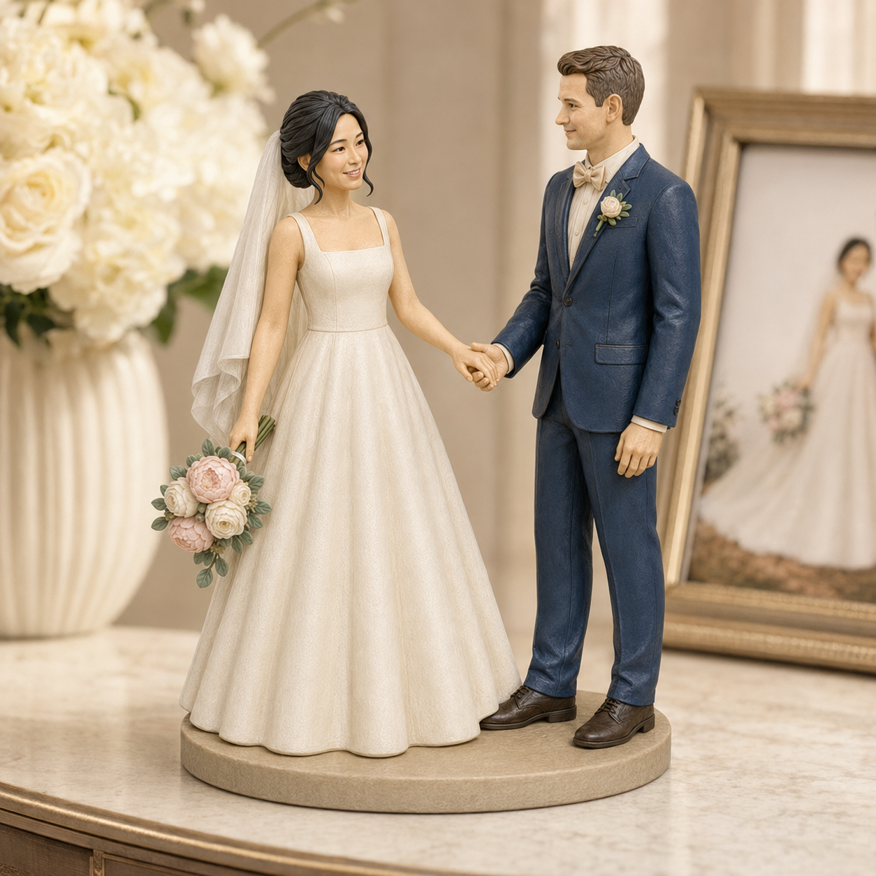 Custom Wedding 3D Figurine from Photo | Personalized Wedding Gift