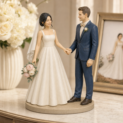 Custom Wedding 3D Figurine from Photo | Personalized Wedding Gift