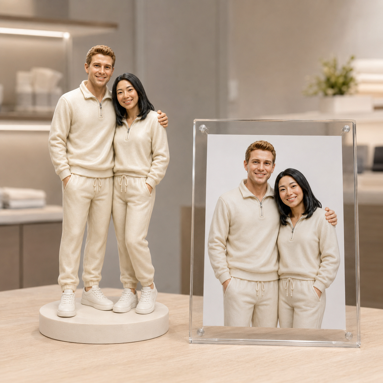 Custom Couple 3D Figurine from Photo | Personalized Couple Gift