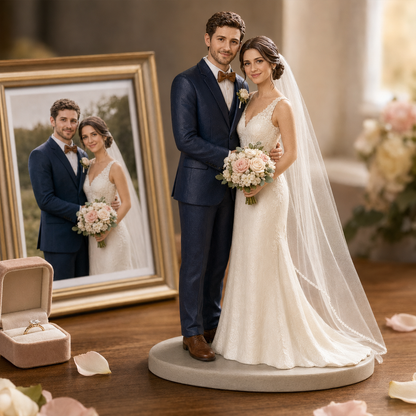 Custom Wedding 3D Figurine from Photo | Personalized Wedding Gift