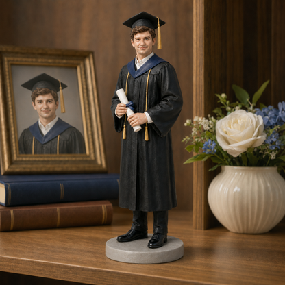 Custom Graduation 3D Figurine from Photo | Personalized Graduation Gift