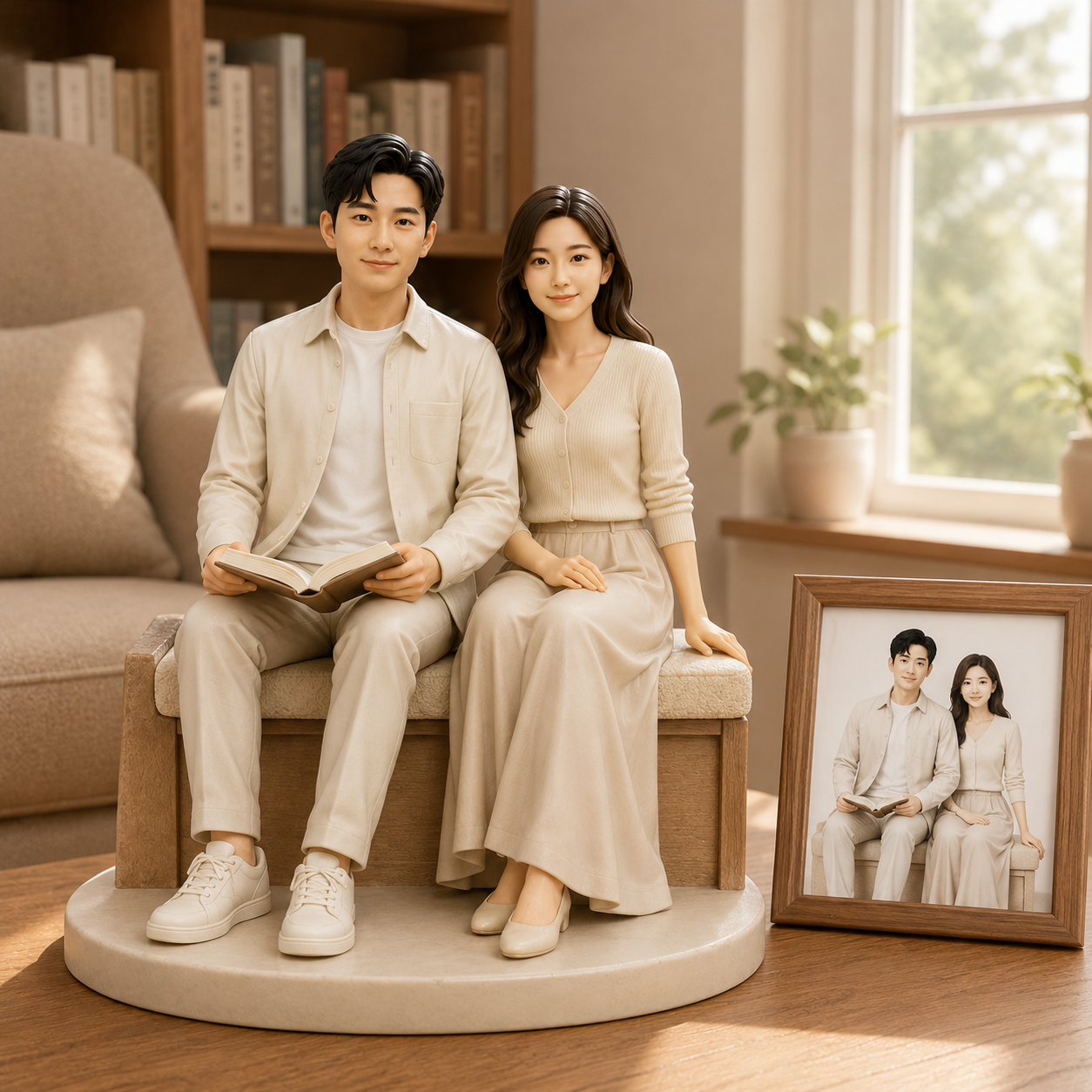 Custom Couple 3D Figurine from Photo | Personalized Couple Gift