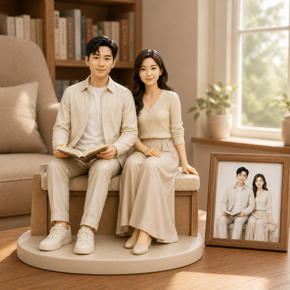 Custom Couple 3D Figurine from Photo | Personalized Couple Gift