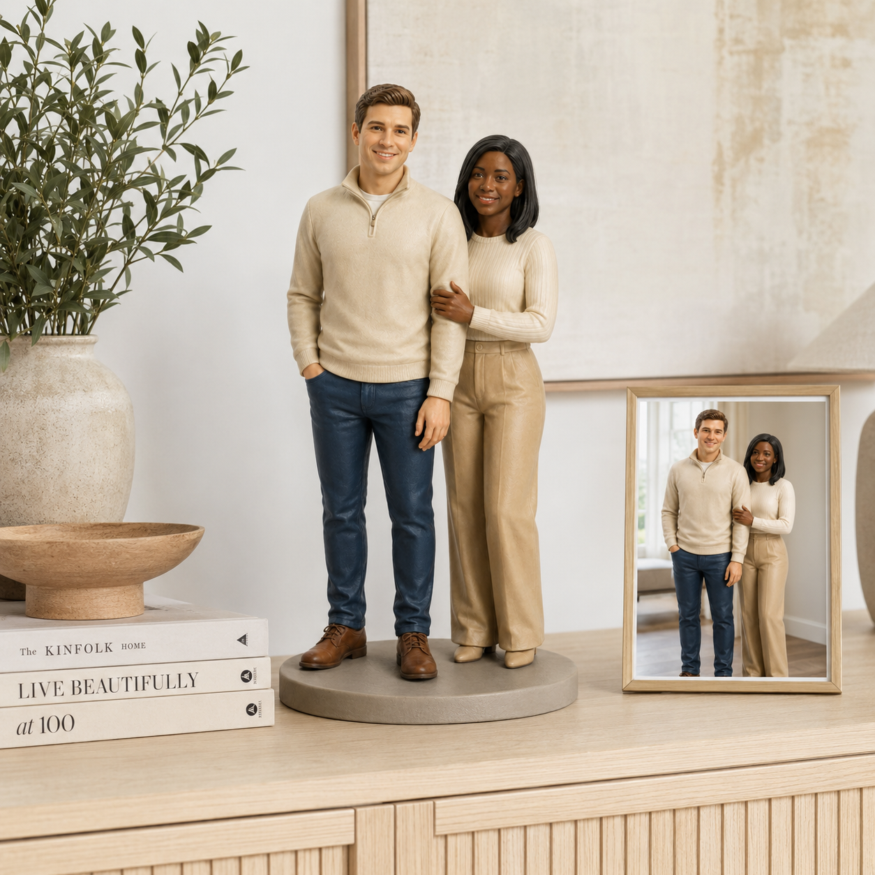 Custom Couple 3D Figurine from Photo | Personalized Couple Gift
