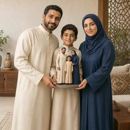 Custom Family 3D Figurine from Photo | Personalized Family Gift