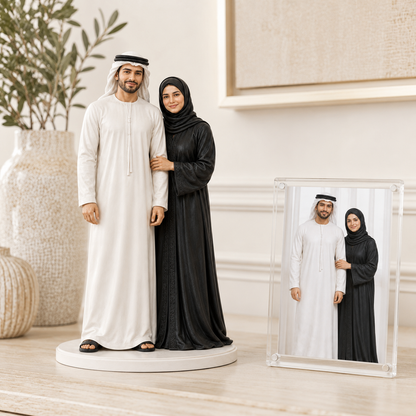 Custom Couple 3D Figurine from Photo | Personalized Couple Gift