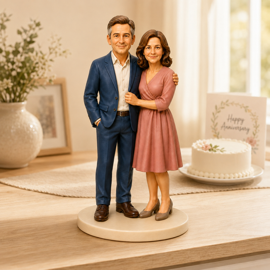 Custom Anniversary 3D Figurine from Photo | Personalized Anniversary Gift