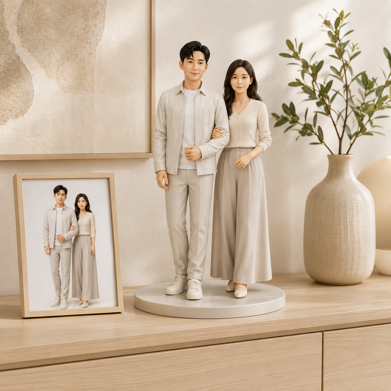 Custom Couple 3D Figurine from Photo | Personalized Couple Gift