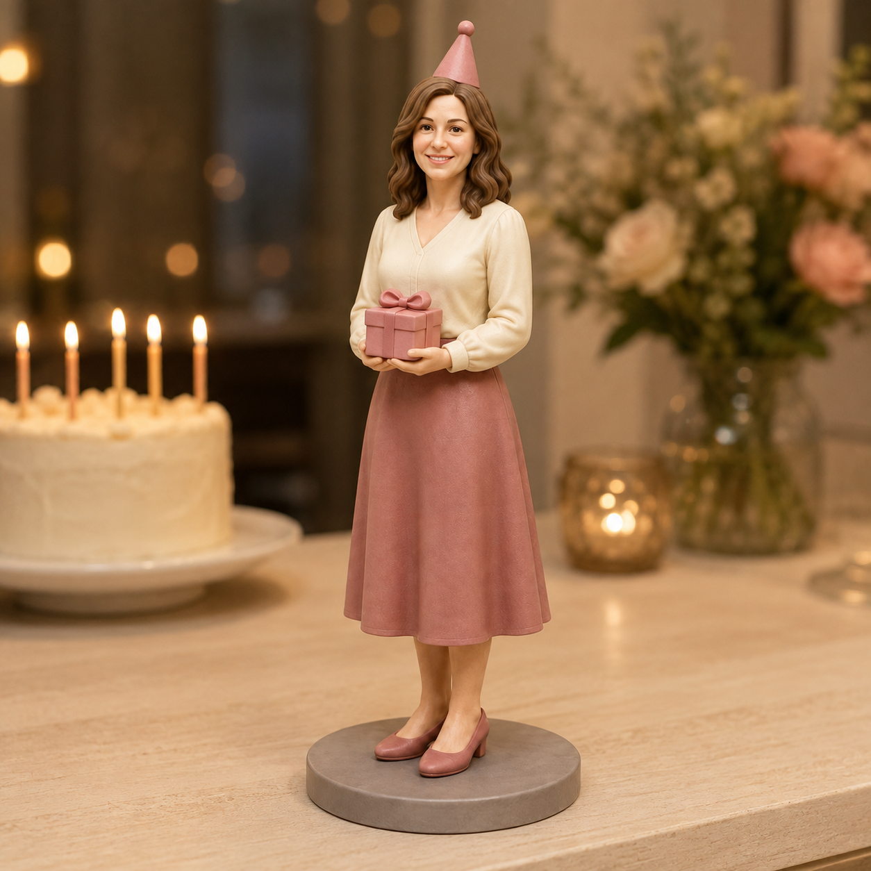 Custom Birthday 3D Figurine from Photo | Personalized Birthday Gift