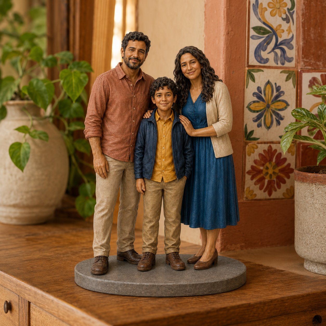 Custom Family 3D Figurine from Photo | Personalized Family Gift