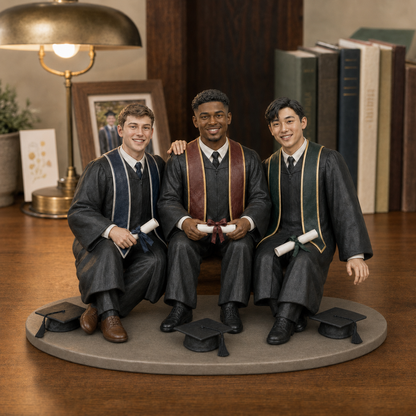 Custom Graduation 3D Figurine from Photo | Personalized Graduation Gift