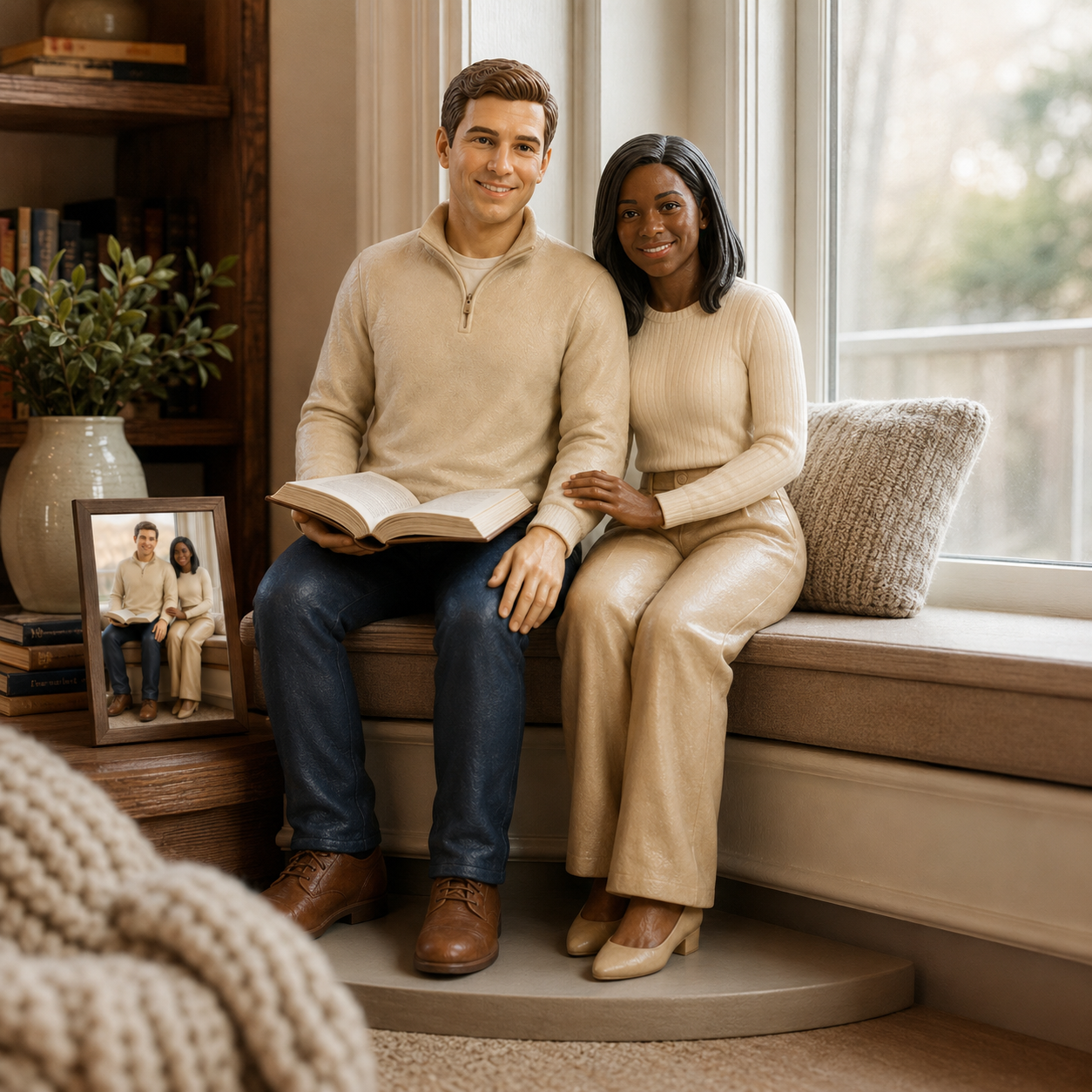 Custom Couple 3D Figurine from Photo | Personalized Couple Gift