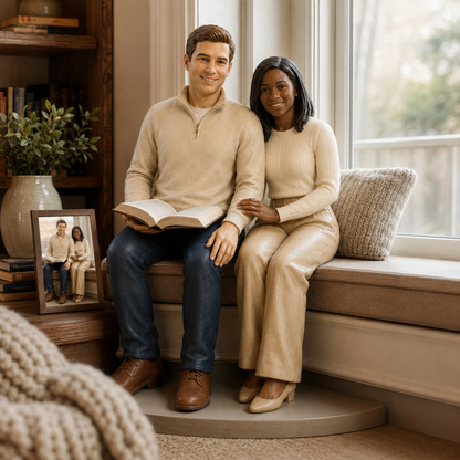 Custom Couple 3D Figurine from Photo | Personalized Couple Gift