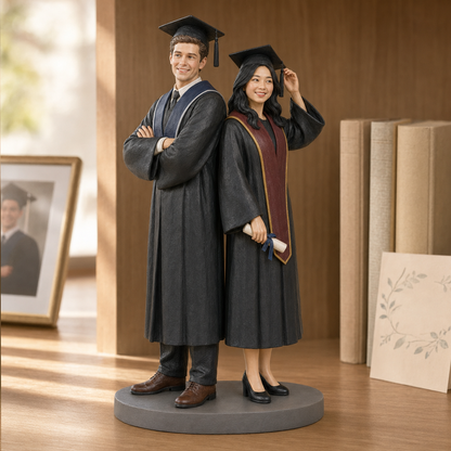Custom Graduation 3D Figurine from Photo | Personalized Graduation Gift