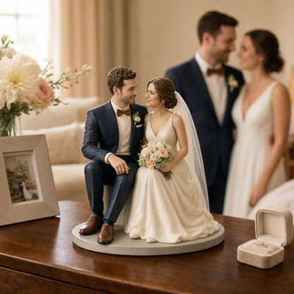 Custom Wedding 3D Figurine from Photo | Personalized Wedding Gift