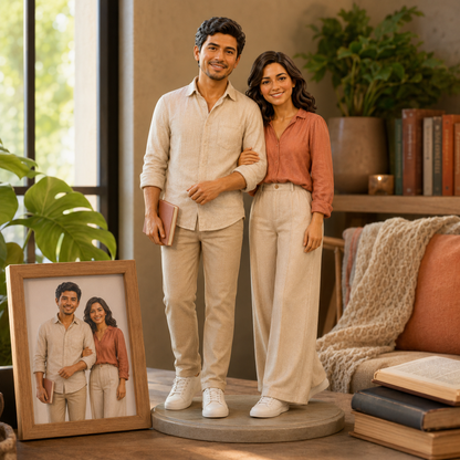 Custom Couple 3D Figurine from Photo | Personalized Couple Gift