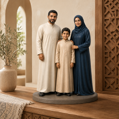 Custom Family 3D Figurine from Photo | Personalized Family Gift