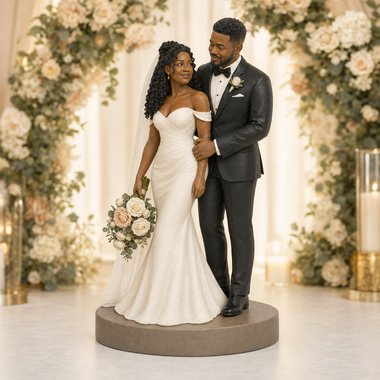 Custom Wedding 3D Figurine from Photo | Personalized Wedding Gift