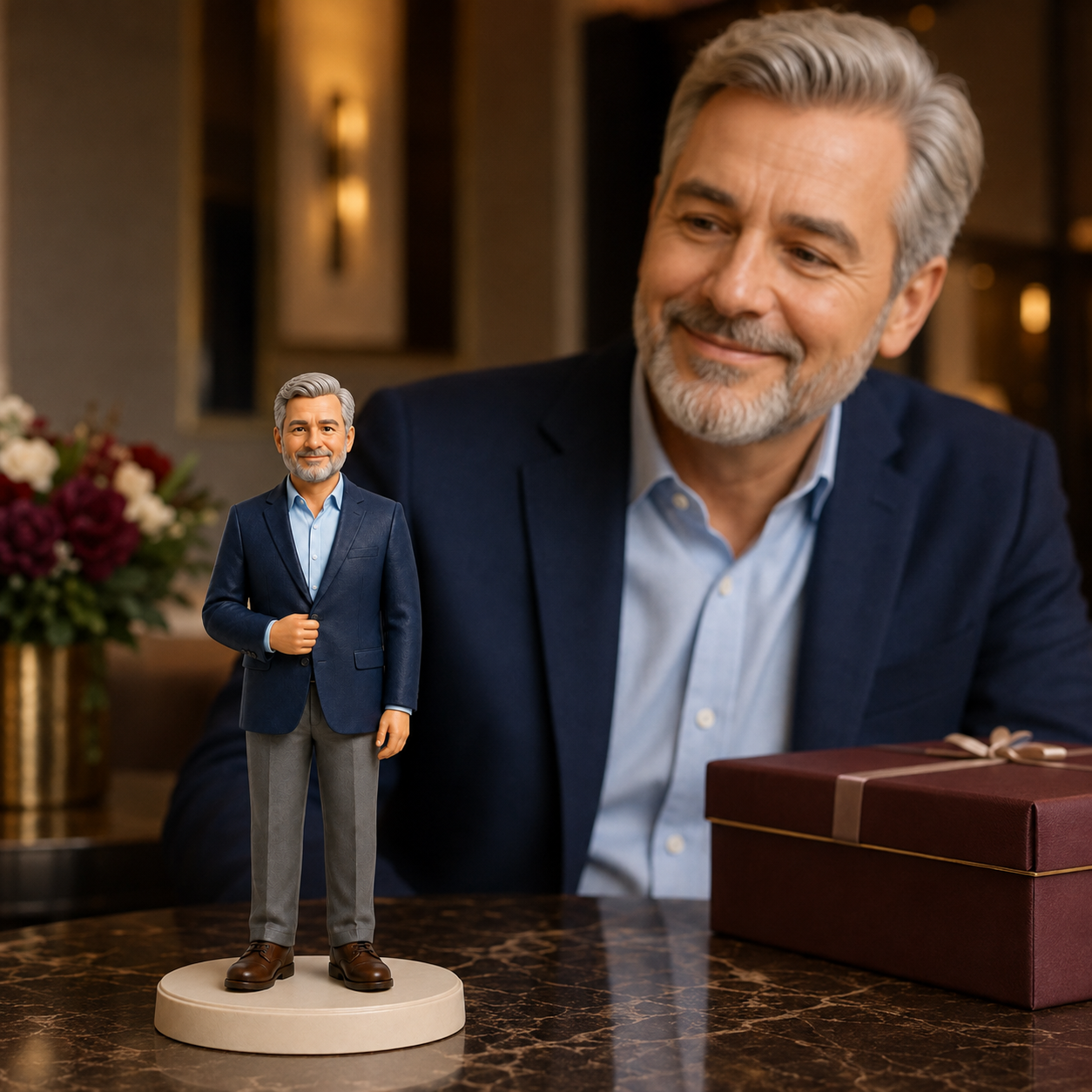 Custom Anniversary 3D Figurine from Photo | Personalized Anniversary Gift