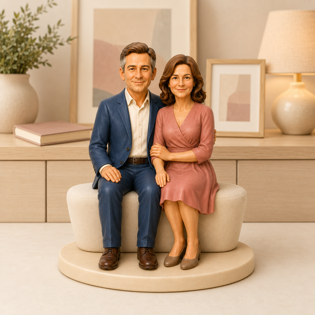 Custom Anniversary 3D Figurine from Photo | Personalized Anniversary Gift
