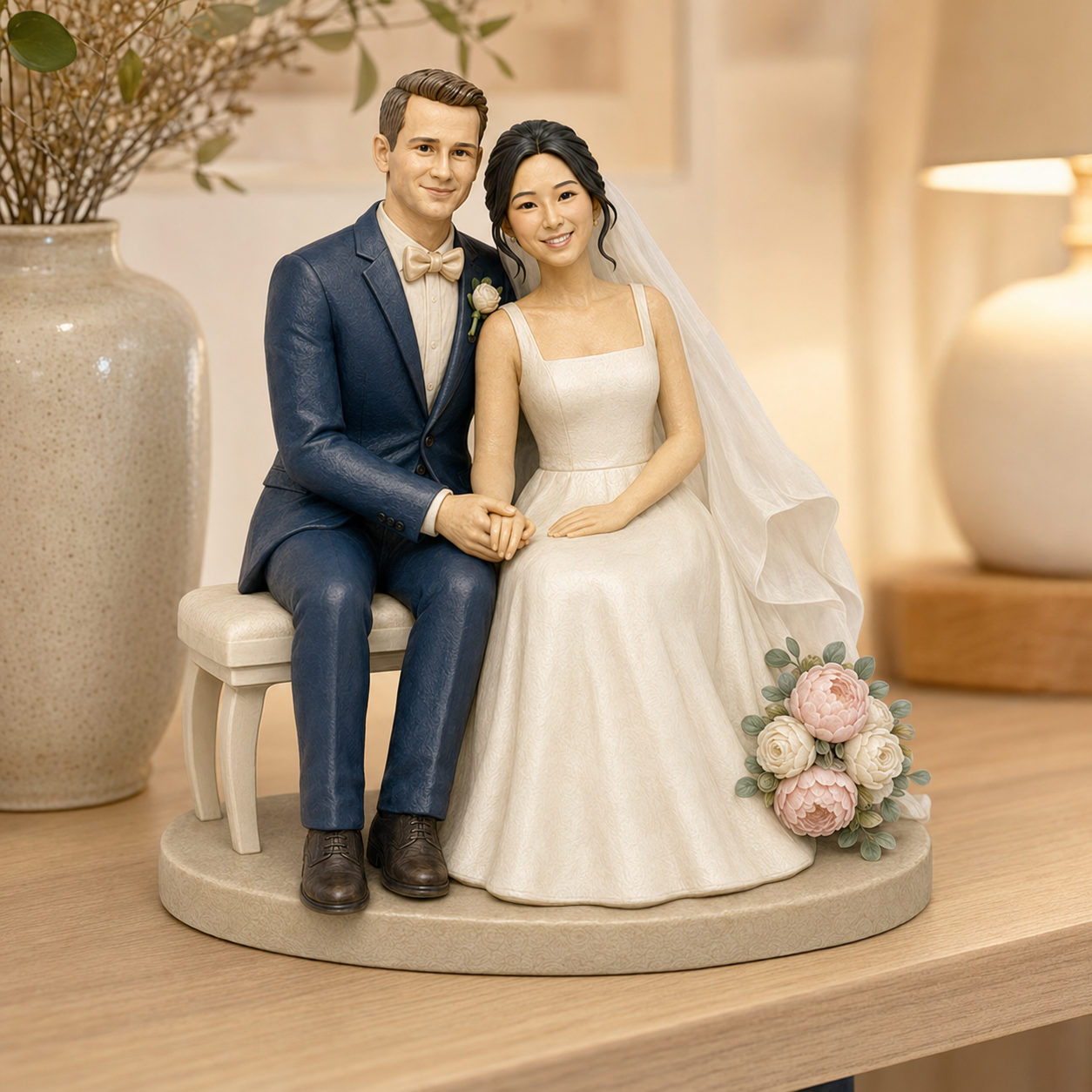 Custom Wedding 3D Figurine from Photo | Personalized Wedding Gift