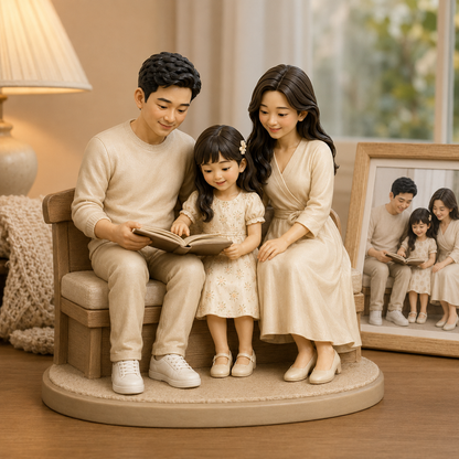 Custom Family 3D Figurine from Photo | Personalized Family Gift